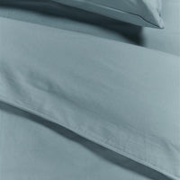 Foto van een Ambiante Cotton Uni Dekbedovertrek - Eenpersoons - 140x200/220 - Blauw ean nummer: 8719931434489